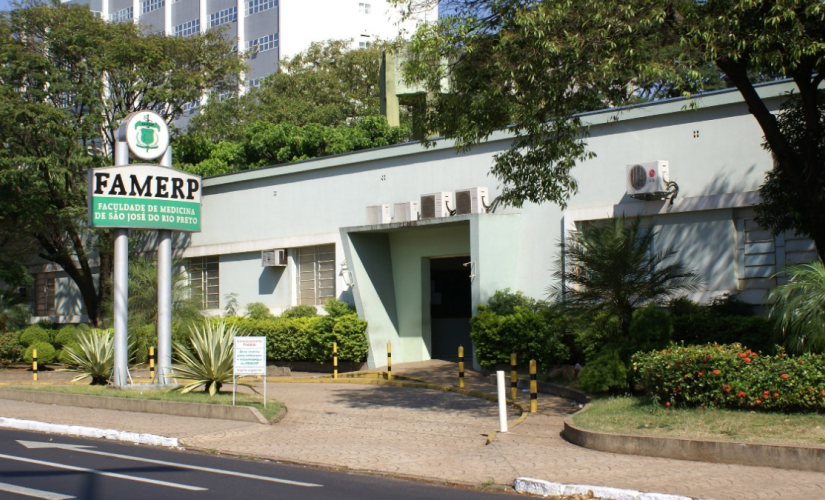 Fachada da Famerp, em São José do Rio Preto, no interior de São Paulo