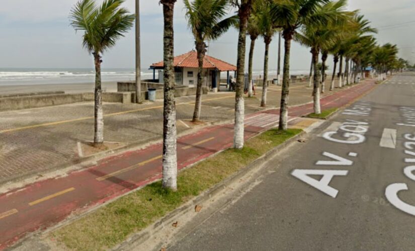 Corpo foi encontrado na faixa de areia perto da avenida Governador Mário Covas Júnior, no Centro de Mongaguá