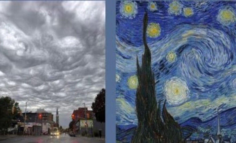 Tipo específico de nuvem faz céu se assemelhar a quadro de Van Gogh