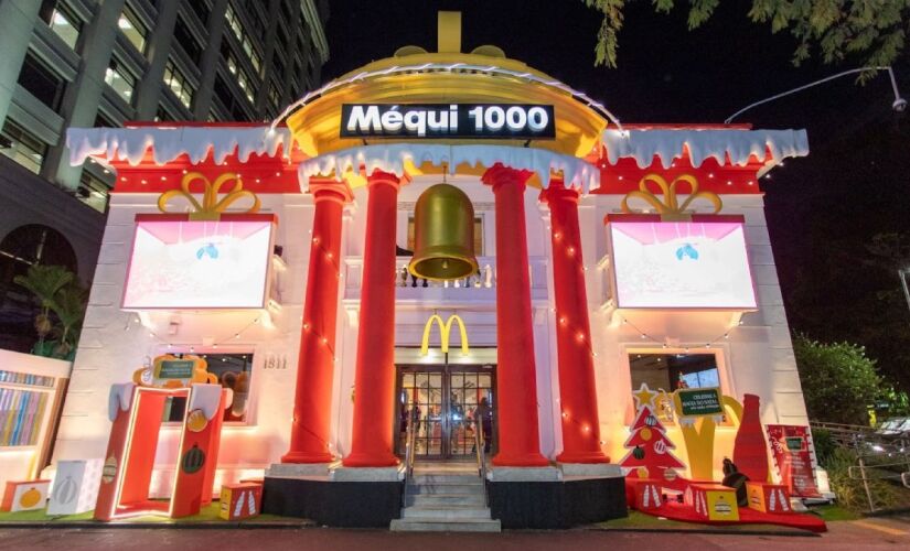 McDonald's traz decoração natalina e neve para São Paulo