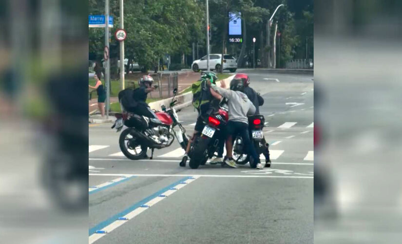 Ação criminosa assustou motoristas na avenida Brigadeiro Faria Lima