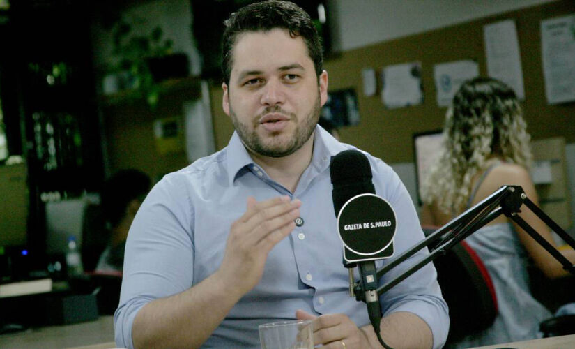 Gilvan, prefeito de Santo André, durante entrevista à Gazeta