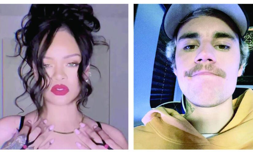 Rihanna e Justin Bieber são estrelas do mundo da música 