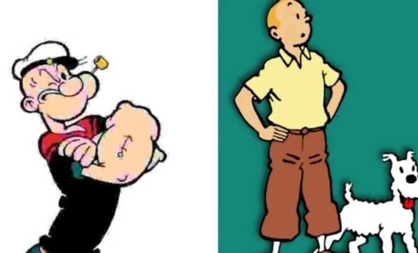 Popeye e Tintin entram em domínio público em 2025