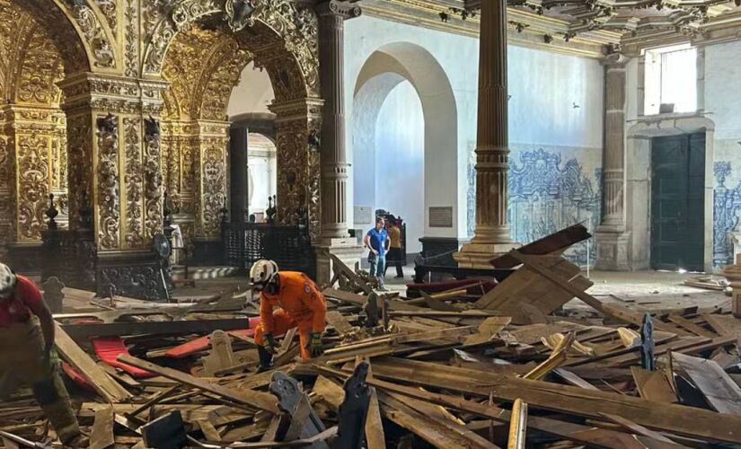 Teto da Igreja de São Francisco de Assis desabou no Centro Histórico de Salvador