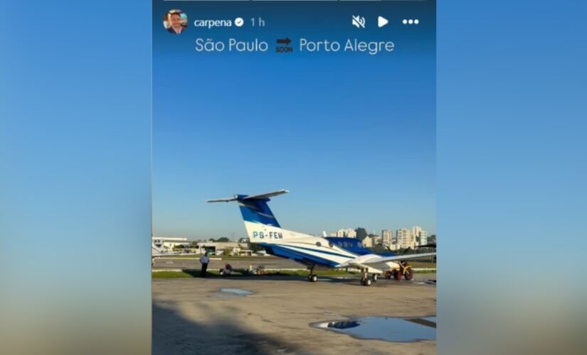 Advogado gaúcho publicou vídeo em seu instagram pouco antes da decolagem do avião