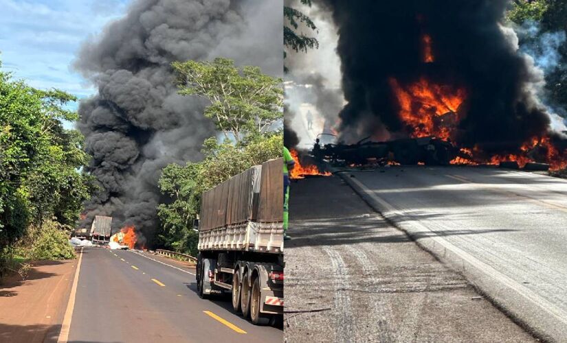 Caminhões batem de frente e motoristas morrem em rodovia no interior de São Paulo