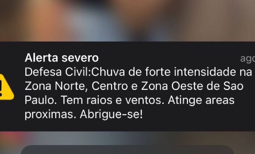 Recomendação para a população é a de se manter em lugar seguro