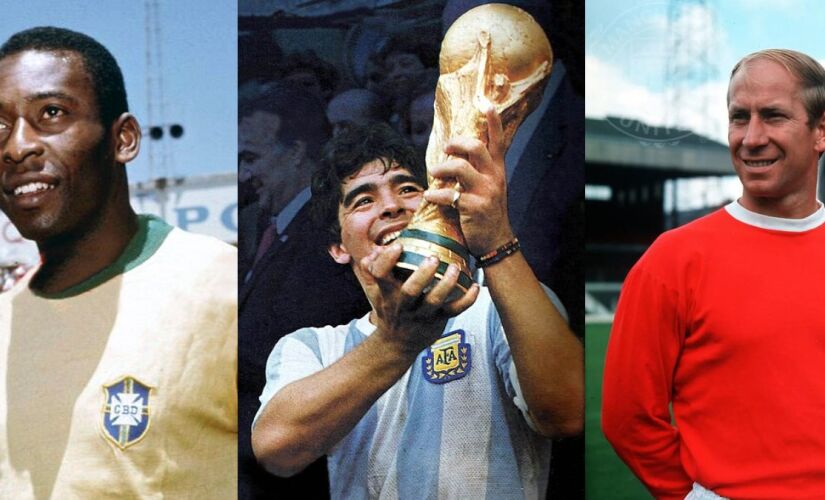 Pelé, Maradona e Bobby Charlton estão na lista dos gols mais bonitos feito na história das Copas