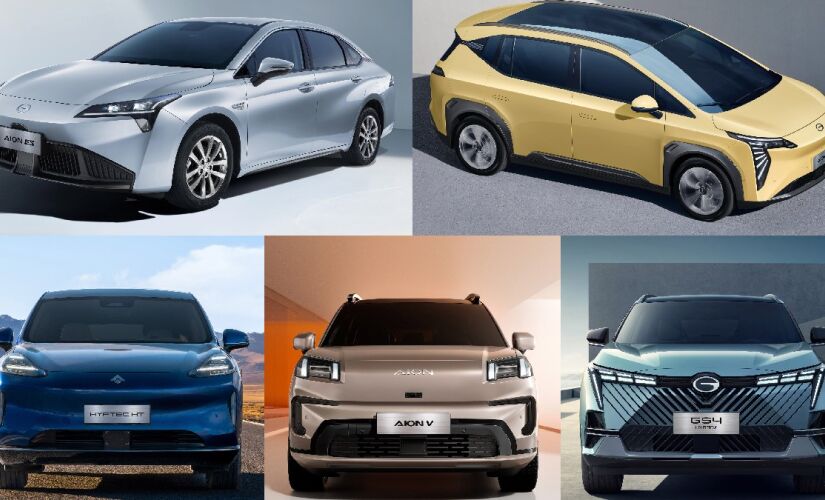 GAC Aion ES, Aion Y, Hyptec HT, Aion V e GS4