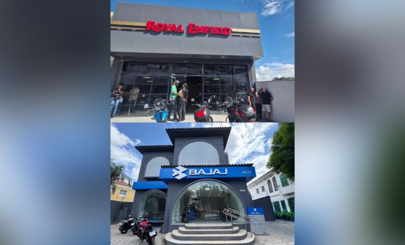 Concessionária Royal Enfield em Macaé (RJ) e da concessionária Bajaj em Teresina (PI)