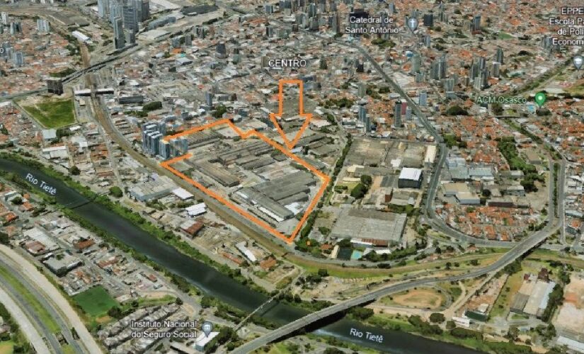 Terreno tem 175.586 m&#xB2; e 83.086 m&#xB2; de área edificada