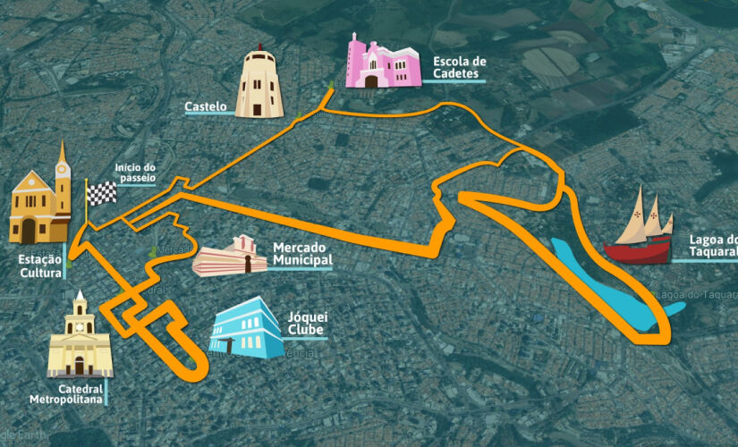 Passeio será no domingo (1°/6) com a presença de um guia turístico credenciado à secretaria municipal de Cultura e Turismo