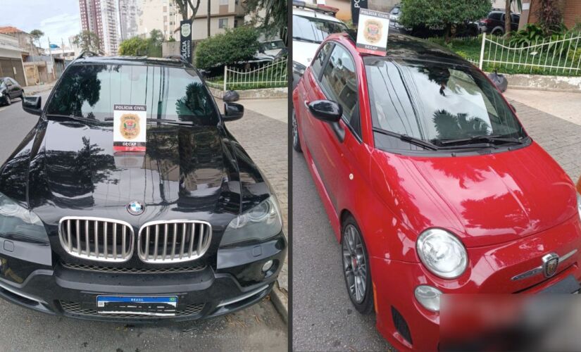 Carros de luxo apreendidos durante ação policial em São Paulo 