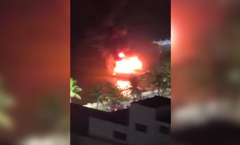 Área onde ocorre o incêndio foi isolada por segurança