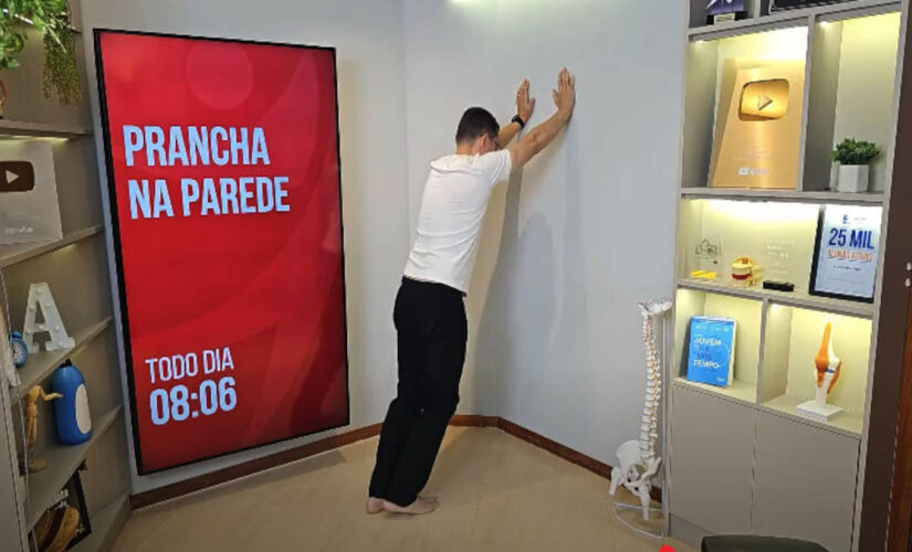 Flexões de parede feitas de maneira correta pode ajudar a preservar a saúde lombar