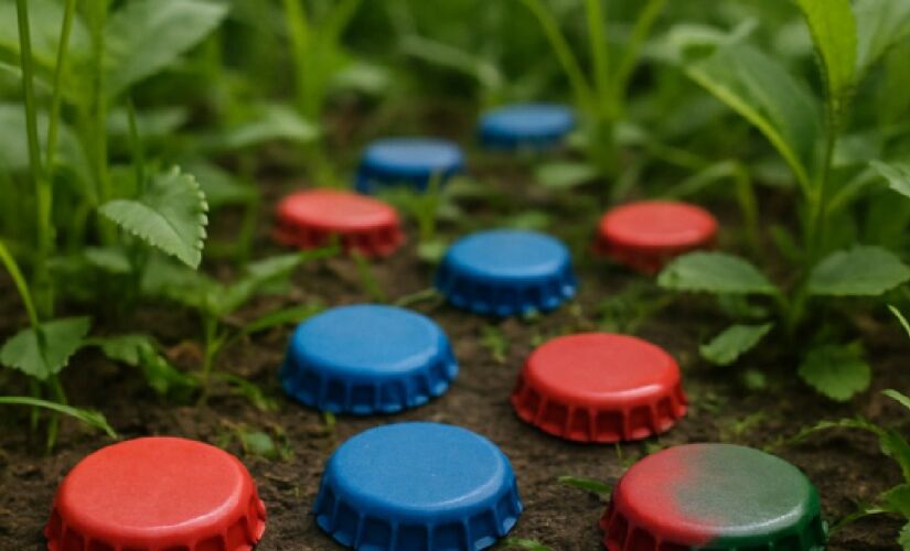Consideradas por muitos como lixo, as tampinhas de garrafa podem ter grande utilidade em seu jardim