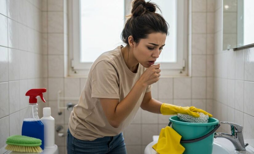Misturar água sanitária e cloro com outros produtos de limpeza ou com água quente pode causar intoxicação