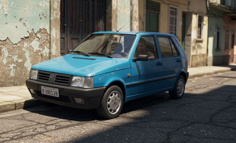 É necessário manter a tensão ao parar o carro no meio fio