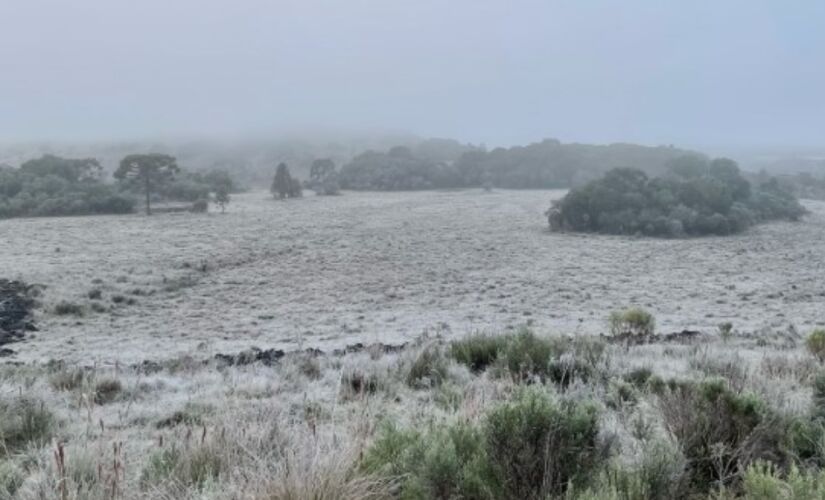 Cidade de Urubici amanhaceu com neve nesta terça-feira (1&ordm;/7)
