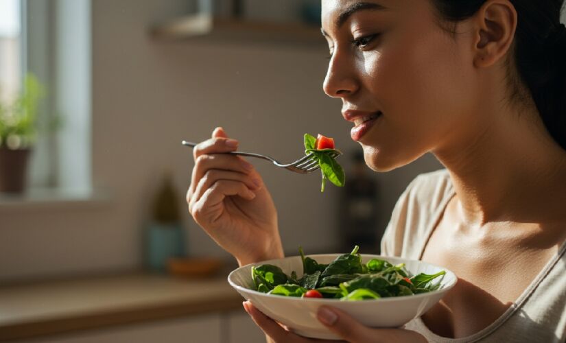O espinafre é rico em vitaminas que estimulam a produção de colágeno