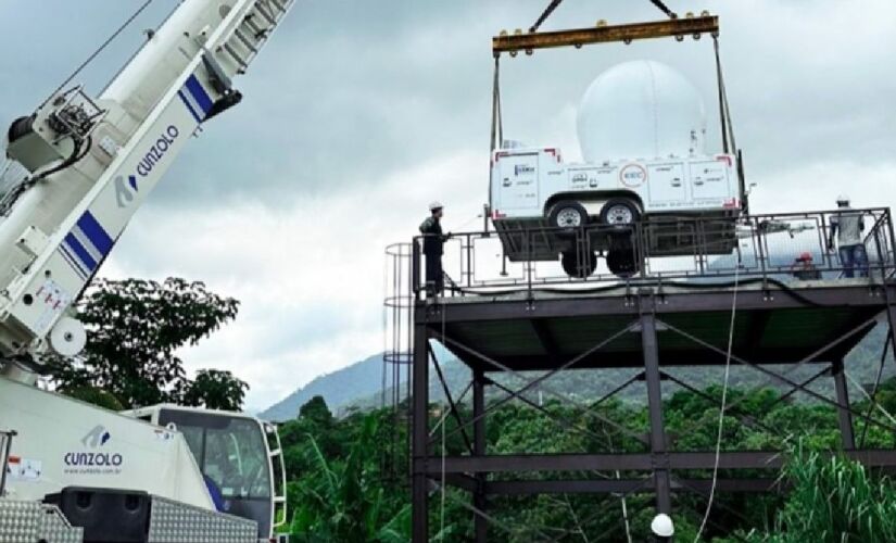Radar meteorológico instalado em Ilhabela, tem registrado chuvas intensas na região