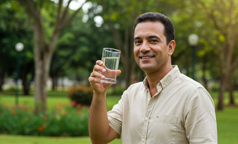 Sobre a quantidade de água para beber a dica é: ouça seu corpo, não uma fórmula fixa