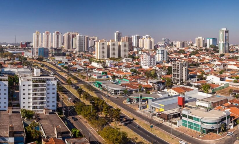 Vista aérea da Cidade de Bauru, no interior paulista