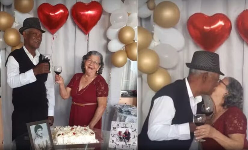 Dalvina e Rafael da Silva, de Salto, no interior paulista, comemoraram 70 anos de casados 