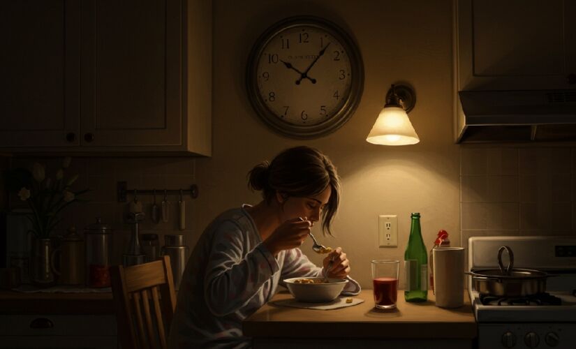 Comer muito tarde não deixa espaço para a digestão antes de dormir