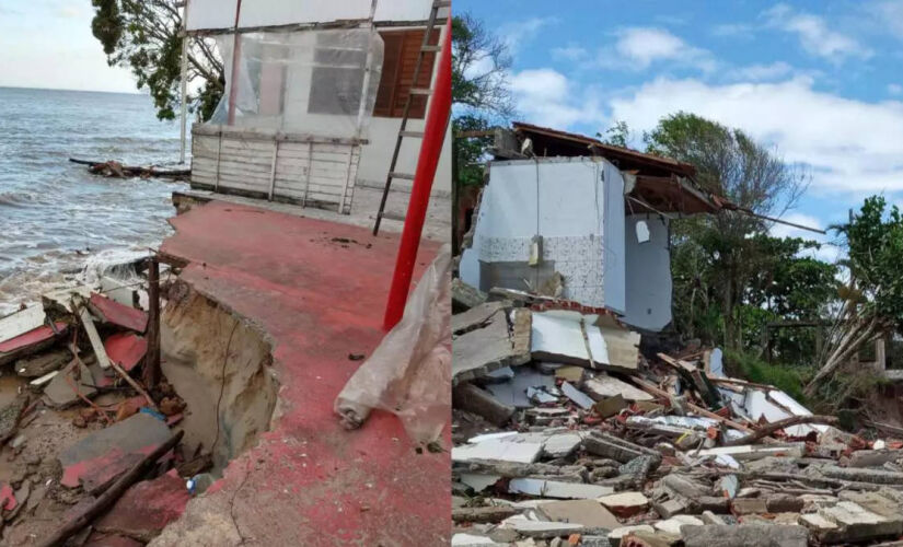 Em Iguape, o mar já avançou um quilômetro, deixando um rastro de destruição, mas também histórias de incrível resiliência.