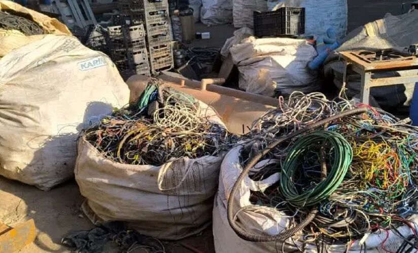 Polícia Civil apreendeu mais de duas toneladas de fios de cobre
