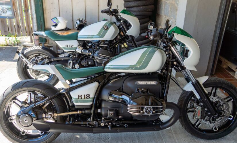 Projeto retrata os modelos cruiser R 12 e R 18 como irmãs customizadas conectadas pelo estilo