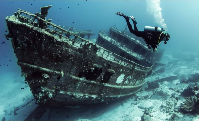 Mergulhadores encontraram registros do navio afundado em 1941
