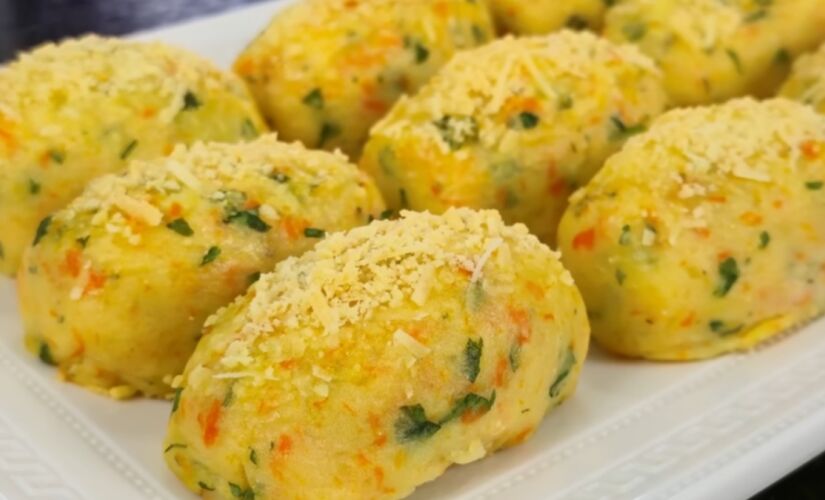 Receita de bolinho de batata recheado que não vai farinha