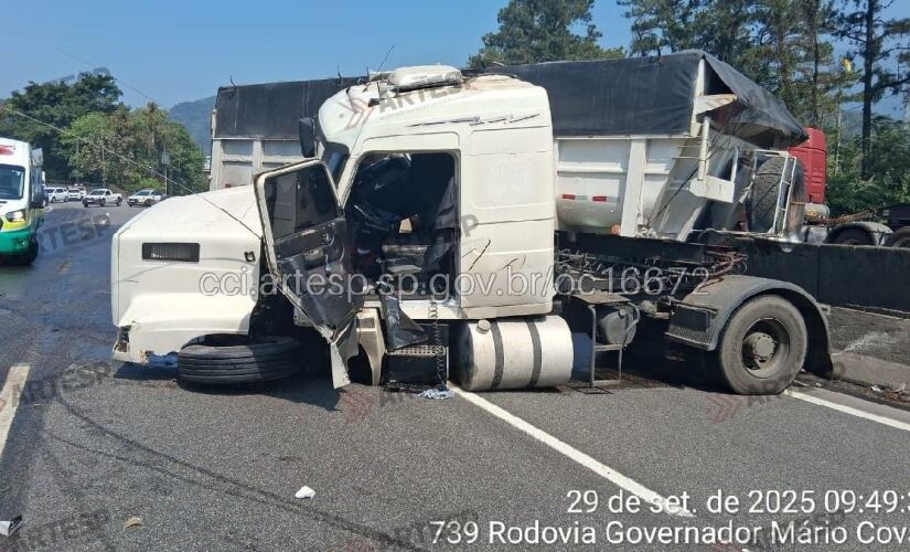 Rodovia dos Imigrantes (SP-150) também está congestionada por reflexo do acidente