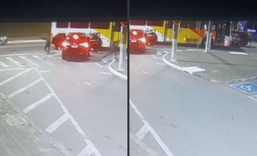 Câmeras flagraram o momento em que o ex-delegado-geral da Polícia Civil de São Paulo, Ruy Ferraz Fontes, de 63 anos, foi executado com tiros de fuzil
