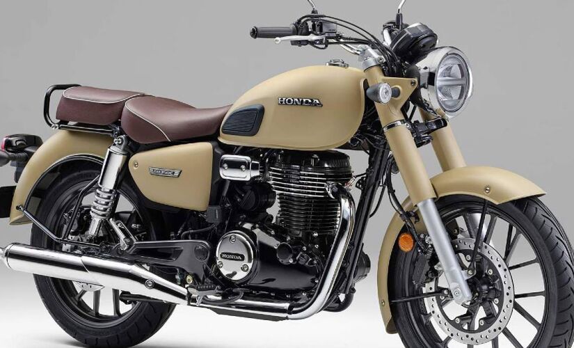 Em relação à motorização, a GB350 C 2026 segue equipada com o motor monocilíndrico de 348 cilindradas