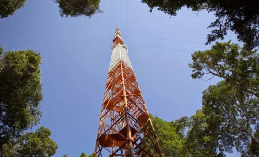 A ATTO fica no meio da Amazônia e possui 325 metros de altura