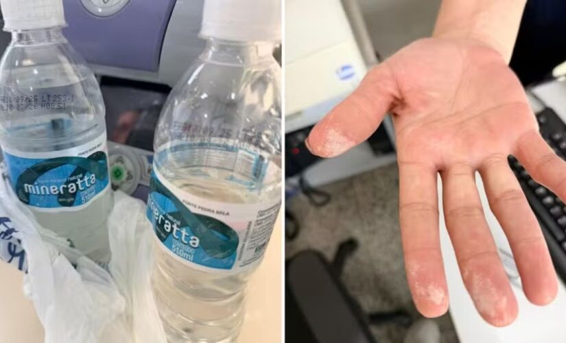 Vítima estava trabalhando quando pegou a garrafa de água da marca Mineratta lacrada na geladeira da sala de reuniões