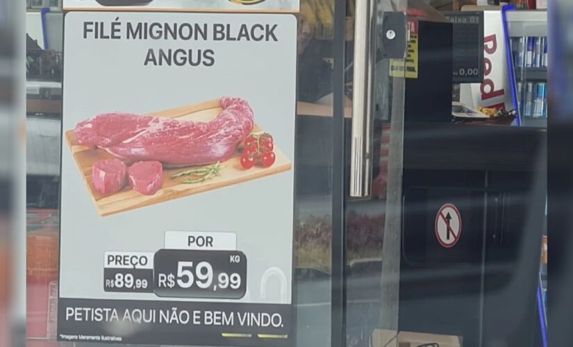 Cartaz contra petistas levou ação no Ministério Público e reação do dono