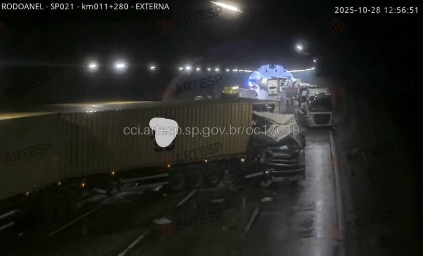 Colisões múltiplas interditaram o km 11 do rodoanel Mário Covas