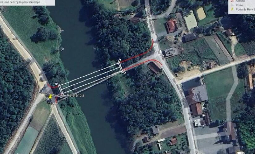 Construção da ponte sobre o Rio Itapocu vai reduzir o trajeto entre as cidades de Araquari e Guaramirim