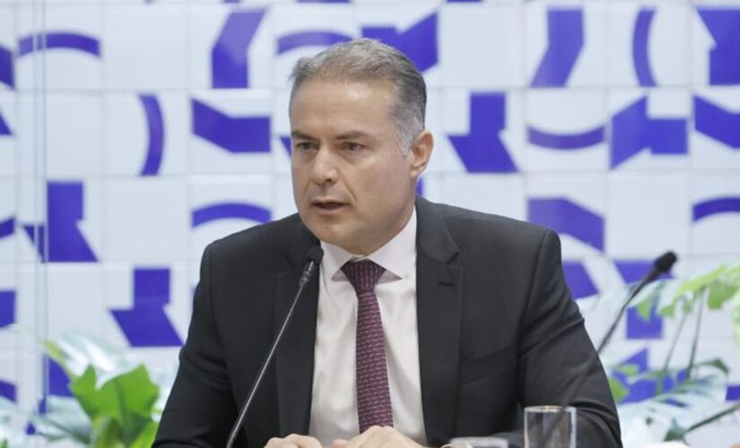 O ministro dos Transportes, Renan Filho, durante reunião com líderes partidários