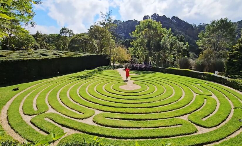 Parque Amantikir reúne jardins temáticos e vista privilegiada da Mantiqueira