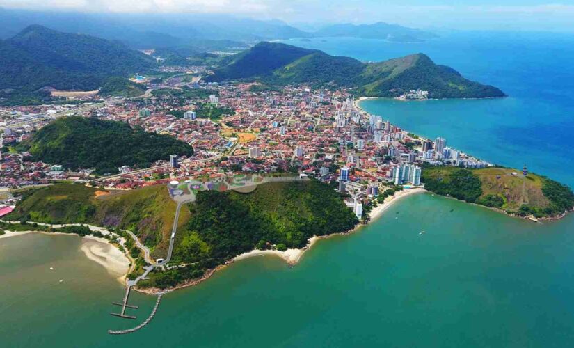 Cidade de Caraguatatuba, no litoral norte paulista