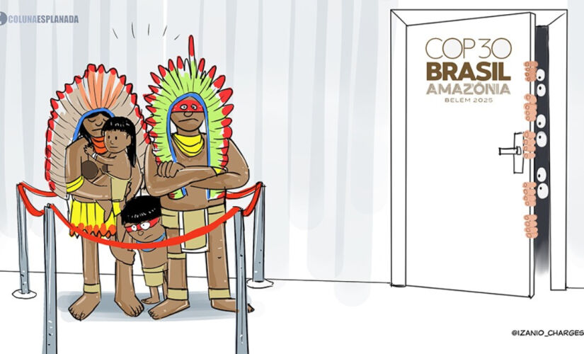 Indígenas de variadas etnias de todo o Brasil, que viajaram em alguns casos mais de 2 mil km para participar da COP30 em Belém, são escanteados até no espaço destinado a eles no evento