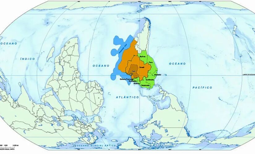 Mapa com Pará no centro do mundo será lançado oficialmente nesta quinta