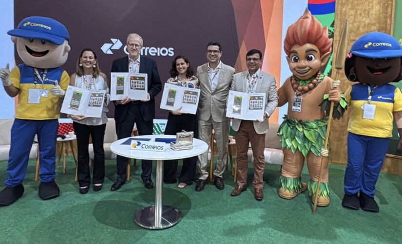 Correios lançaram emissão postal especial durante a COP30