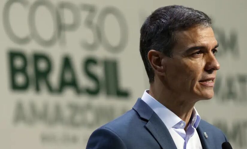Pedro Sánchez, presidente da Espanha, na Cúpula do Clima, em Belém